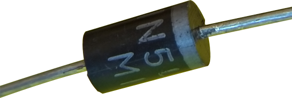 Diodo retificador, foto autoria professor.